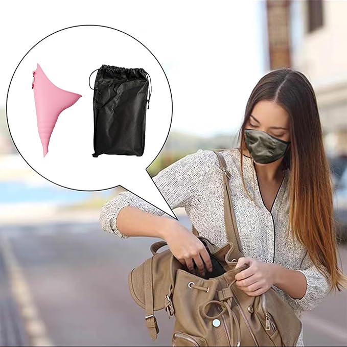 Female Urination Device, Female Urinal Pee Funnel For Women's, Sitting Standing Female Urinal Spill Proof,Portable Female Urinal,Suitable for Outdoor, Adventure, Activities,Camping (Fuchsia Color)