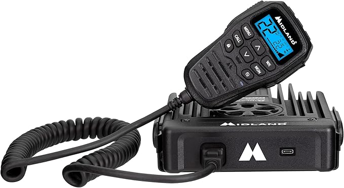 Midland - MXT575 MicroMobile® - 50 Watt GMRS Radio - Two-Way Radio - NOAA Weather Scan & Alert - 15 High Power GMRS Channels - Fully Integrated Control Mic