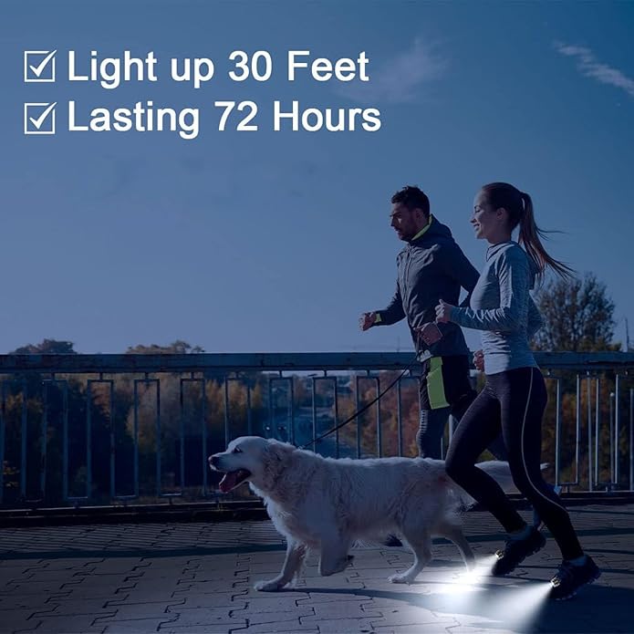 Rechargeable Headlights for Croc Shoes 3 Mode Flashlights Shoe Decoration Charms for Nighttime Activities Camping,Dog Walking,Handy Camping 2 Pcs