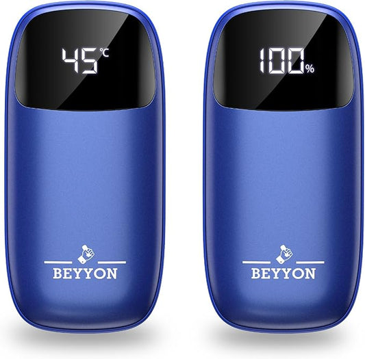 Hand Warmers, Rechargeable Hand Warmers 2 Pack-12000mAh Electric Hand warmer with LED Display,20 Hours Warmth 4 Levels Heat Up to 131℉,Portable Reusable Pocket heater for Raynauds,Hunting,Camping,Golf