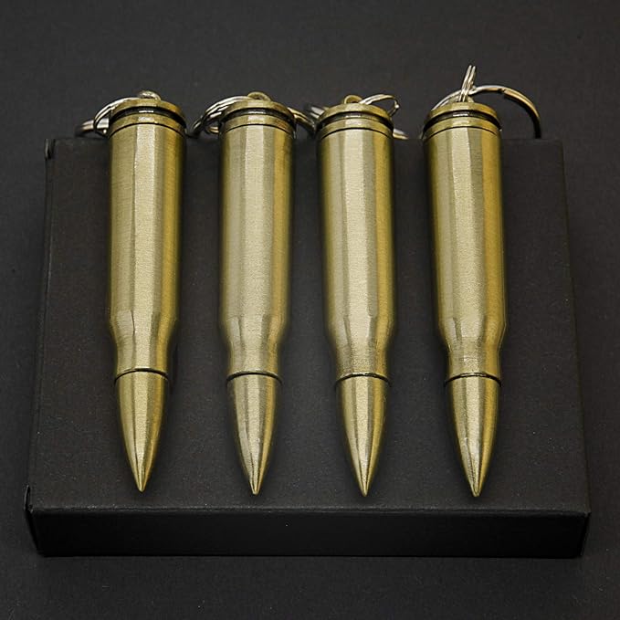 4Pcs Permanent Match Flint Match Keychain Flint Fire Starter Creative Metal Keychain Waterproof Emergency Survival Camping Keychain Lighter for Outdoor(No Oil)