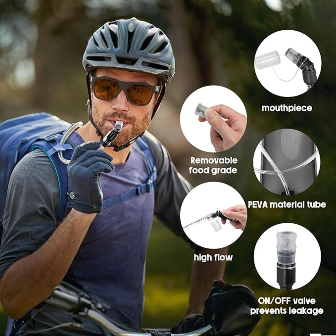 Water Bladder for Hydration Pack Hiking Water Backpack Hydration Backpack Leak Proof Easy Clean 2L 3L Hydration Bladder Water Reservoir Water Pouch for Running Hiking Climbing Camping Cycling Hunting