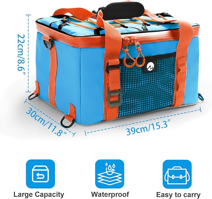 Paddle Board Cooler, Paddleboard Cooler Deck Bag with Detachable Bottle Opener, Paddle Board Accessories, Sup Cooler Bag for Beach, Camping, Kayaking, Travel