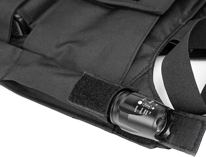 LUITON Radio Chest Harness with Reflective Strips Shoulder Holster Radio Vest Holder Two Way Radio Vest Rig Walkie Talkie Case with Front Pack Pouch for Motorola/Midland/Baofeng/Retevis(2 Pack)