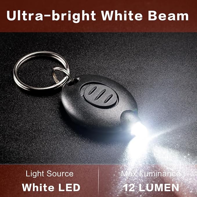8 Pack Ultra Bright Mini LED Keychain Flashlight, Small Key Ring Flashlight, Portable LED Keychain Light
