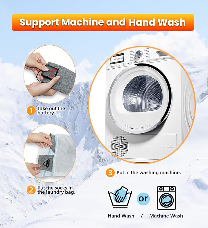 Heated Socks for Men Women, 4500 mAh Electric Rechargeable Heated Socks, Warm Winter Battery Heated Socks Women Outdoor Riding Camping Hiking Motorcycle Heated Ski Sock