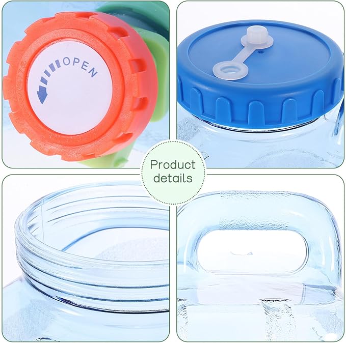 Abaodam 2.64 Gallon Water Jug Camping Water Container Water Storage Container with Faucet Large Capacity Water Jug Portable PC Water Bucket Camping Supply Clear Water Bottles