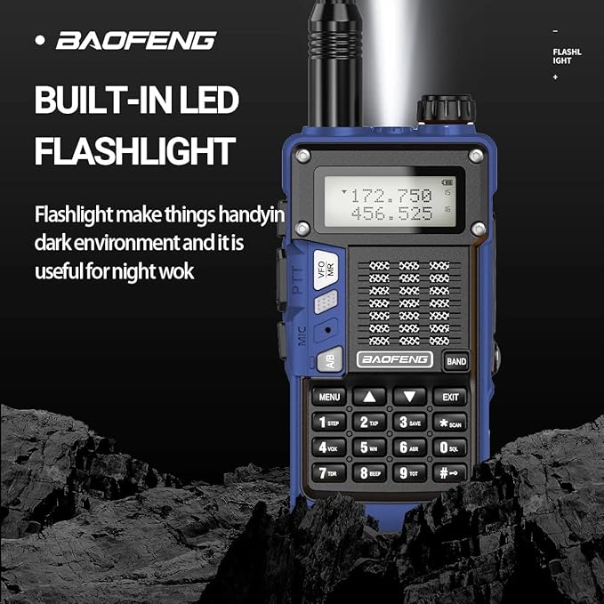 Baofeng Radio UV-S9 Pro Ham Radio Handheld Upgrade of UV-5R Dual Band 8W High Power Portable Two Way Radio with Battery and USB Charger Cable Walkie Talkies(Blue)