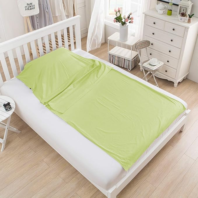 Sleeping Bag Liner Travel Camping Sheet, Lightweight Portable Sleeping Sheets for Outdoor Travel Backpacking Hiking Picnics Hotels
