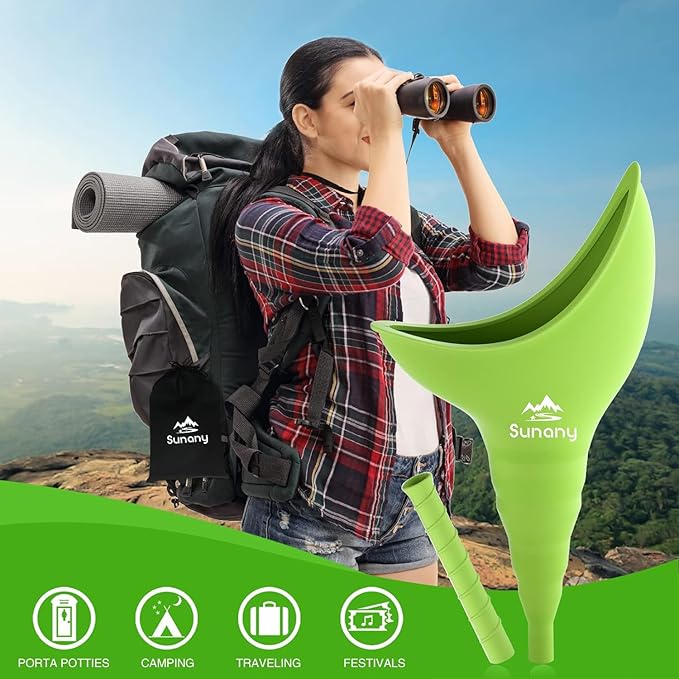 Female Urination Device, Reusable Female Urinal Silicone Women Pee Funnel Allows Women to Pee Standing Up, Portable Womens Urinal is The Perfect Companion for Camping,Outdoor,Travel