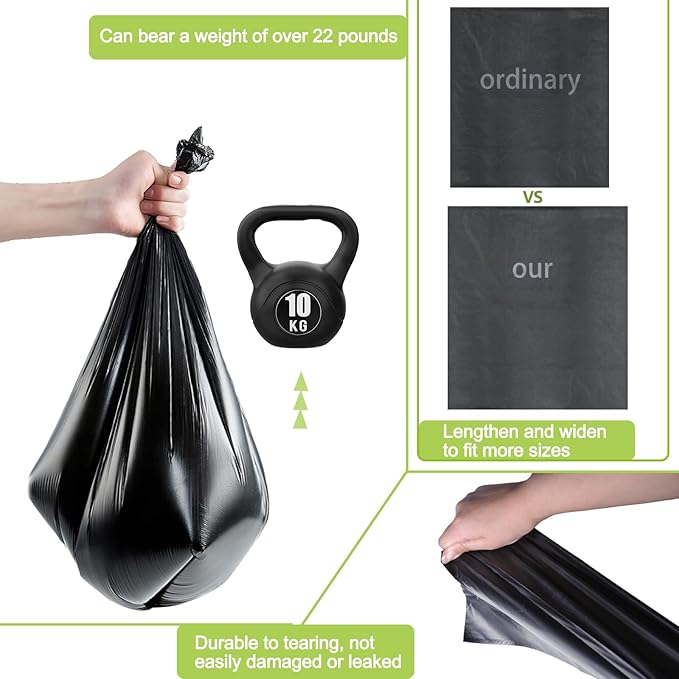 60 portable toilet bags,8 Gallon camping toilet waste bags for 5 gallon bucket,1mil bildegradable porta potty luggable loo bags for adults travel heavy-duty