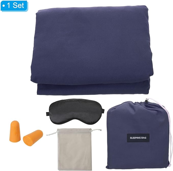 PATIKIL Sleeping Bag Liner Lightweight Soft Travel Camping Sheet Sleep Sack Compact Sleeping Bags Set with Carry Bag for Backpacking Camping Travel Hotel