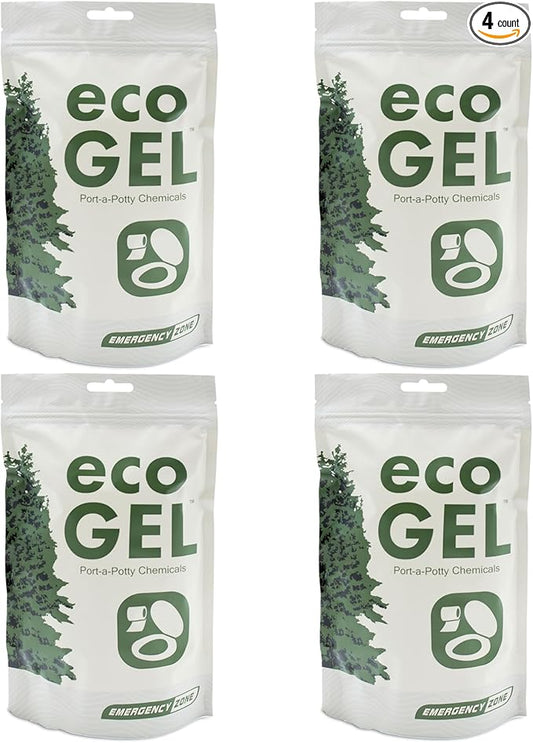 Emergency Zone Eco Gel Port-a-Potty Chemicals - Liquid Waste Gelling and Deodorizing Powder