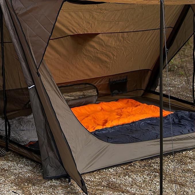 Sleeping Bag Portable Folding Sleeping Bag, KontMan Lightweight Warm Sleeping Bag for Adults, Outdoor Camping Tent Equipment and can be Used as a Quilt (Orange)