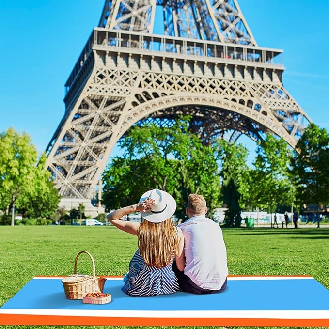 Beach Blanket Large Size 82"x78" Sand Free Waterproof Quick Drying Outdoor Camping for 3-6 Adults,Soft Comfortable Durable for Camping Beach Park Travel Family