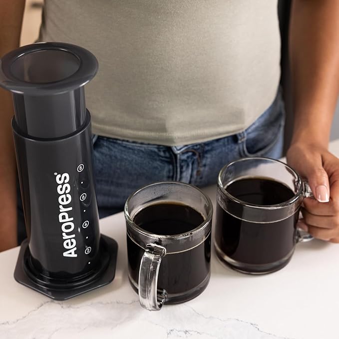 AeroPress Original XL Coffee Press – 3 in 1 brew method combines French Press, Pourover, Espresso. Full bodied, smooth coffee w/out grit or bitterness. Small portable coffee maker for camping & travel