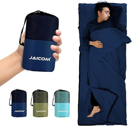 Sleeping Bag Liner, Adult Sleep Sack & Travel Sheets, Ultralight and Portable Camping Sheets - Suitable for Hotel, Camping, Hostels, Business Trips, Tanning, Bed, Backpacking