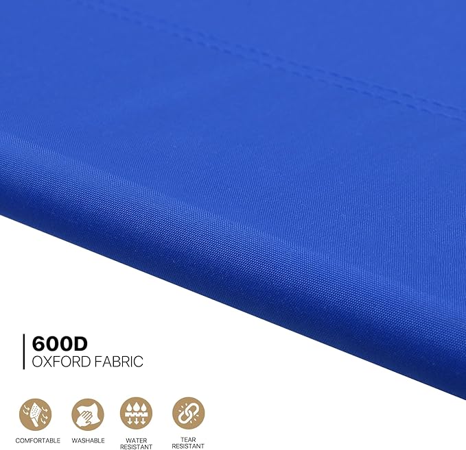 MoNiBloom Lightweight Folding Camping Cot Bed, Ultralight Folding Portable Compact Cots for Outdoor Travel Base Camp Hiking Mountaineering Lightweight Backpacking, Weight Capacity 195 lbs, Blue