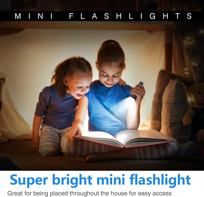 9 Pack LED Mini Flashlights, USB Rechargeable, High Lumens, 3Modes, Portable & Pocket Size, Camping Flashlight Set-PerfectChristmas Gifts