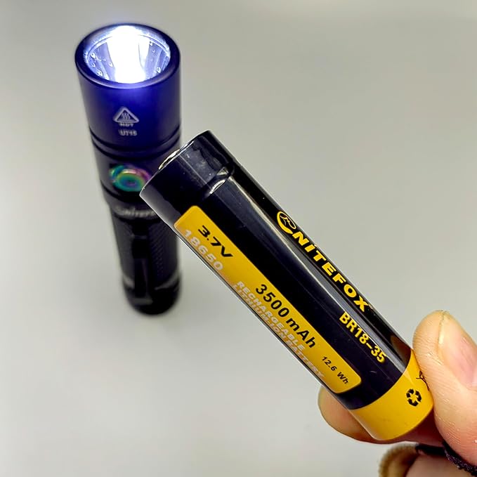 Rechargeable LED Flashlight Bright Pocket Flashlight 1500LM Handheld Flashlight Waterproof for Everyday Carry Indoor/Outdoor Hiking,Camping,Security,Emergency...(UT20)