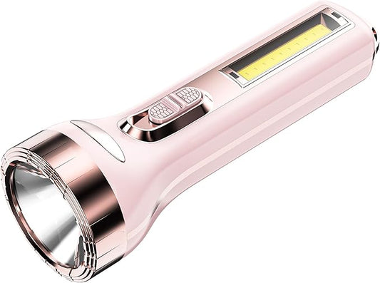 LED Flashlights, Bright Flashlights for Emergencies, Camping, Hiking, Walking, 3 Modes Flash Light with COB Work Light, Capable to Recharge Mobile Devices,fl-LL-5898-p-n-0