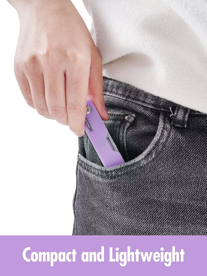 FantastiCAR 10 in 1 Multi-tool, EDC Folding Pocket Knife with SIM Card Removal Pin for Daily Needs, Outdoor Activities, Christmas Gifts (Purple)