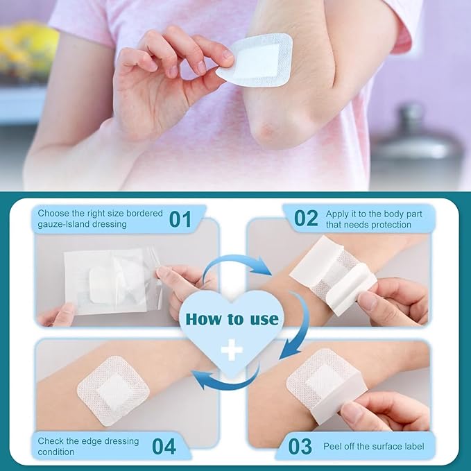 4PCS Emergency Wound Closure Strips Laceration Closure Kit Repair Wounds Without Stitches Elastic Skin Clean Cover Closure Device Sutures Butterfly Bandaids First Aid Kit