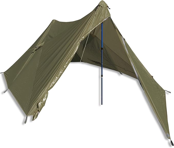 Mountainsmith Lightweight Shelter, 2-Person 3 Season Rain Fly Tent Tarp, 12x7FT Shelter Canopy for Outdoor Backpacking, Hiking, Pinon Green