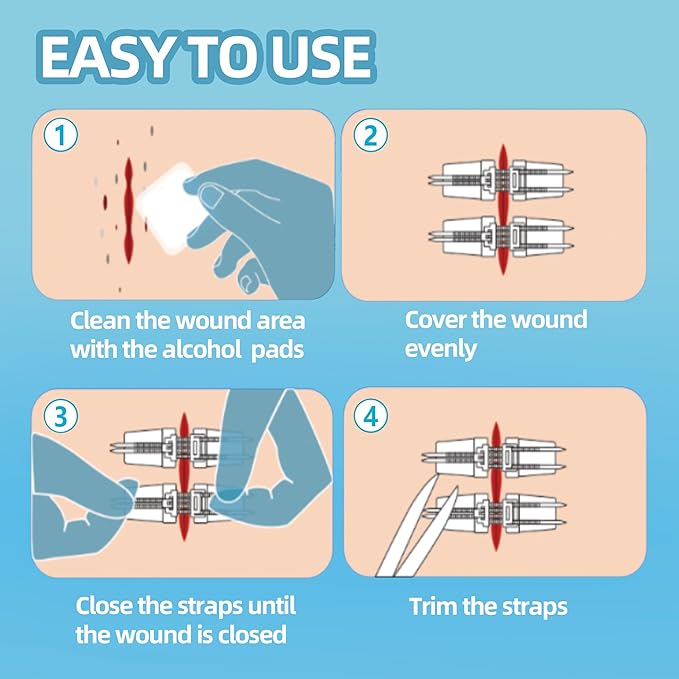 Emergency Wound Closures - 10 Pcs Butterfly Bandages Painless Stitch Sutures Laceration Repair Without Stitches Adhesive Bandages for First Aid Wound Care(Factory Direct Sale)