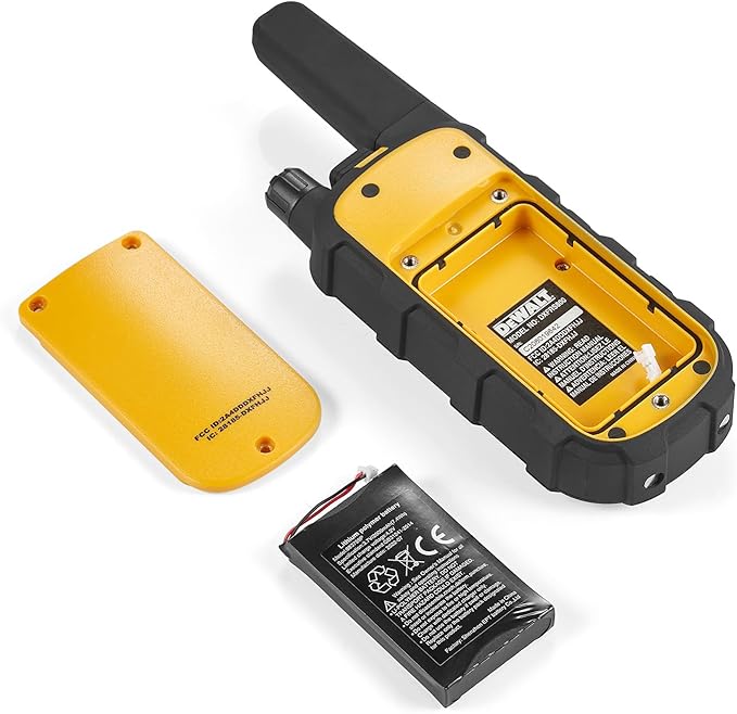 DEWALT DXFRS800 2 Watt Heavy Duty Walkie Talkies - Waterproof, Shock Resistant, Long Range & Rechargeable Two-Way Radio with VOX (24 Pack w/ 4X Gang Chargers) (4DXFRS800-BCH6)
