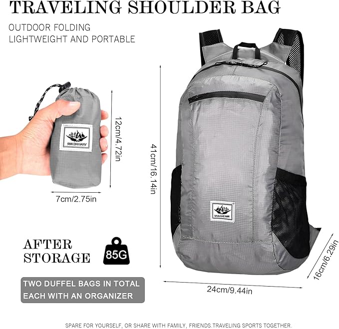 20L Waterproof Packable Hiking Backpack, Flower Ultra Lightweight Travel Camping Backpack for Women Men, Foldable Outdoor Day Pack Bag for Backpacking Sports (Color 3)