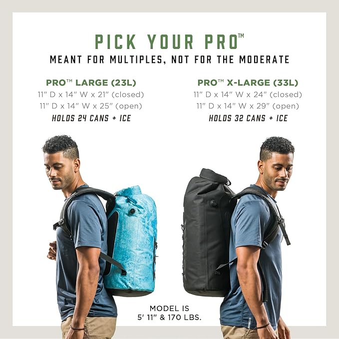 ICEMULE Pro Collapsible Backpack Cooler – Hands Free, 100% Waterproof, 24+ Hours Cooling, Soft Sided Cooler