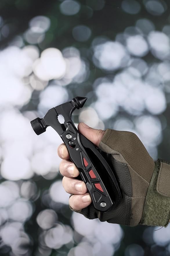 KA-69 Multi Tool Hammer 14-in-1 Multi-Functional Hammer, Survival Portable Multitool with Hammer, Camping Accessories Survival Gear, Anniversary Unique Gifts for Father,Boyfriend,Husband
