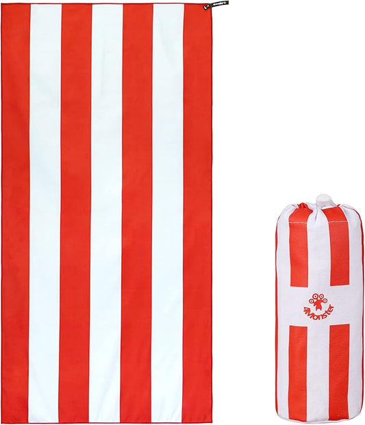 4Monster Microfiber Beach Towel Quick Dry,Super Absorbent Lightweight Travel Towel for Swimmers, Sand Free Camping Towel, Beach Towels for Pool, Swim, Water Sports,Yoga,Gym,Backpacking