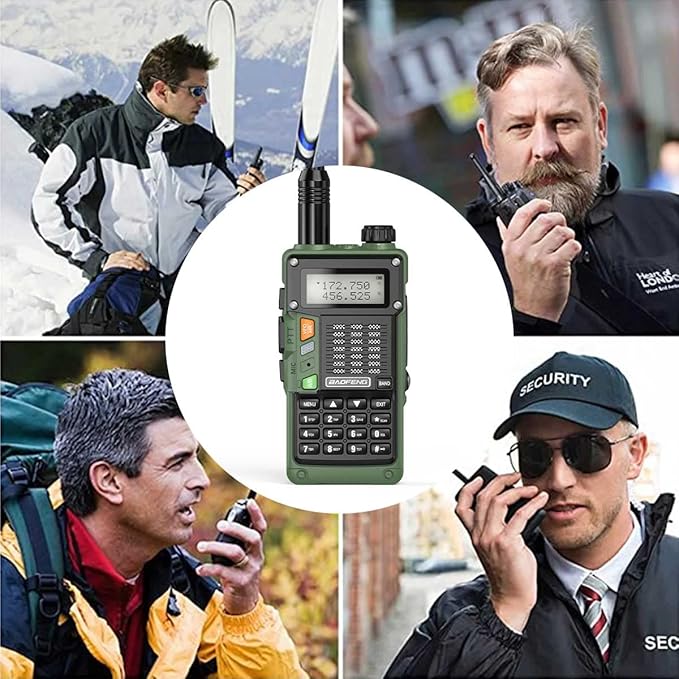 Baofeng Radio Ham Radio Handheld UV-S9 Pro 8W High Power Portable Long Range Two Way Radio with Battery and USB Charger Cable Upgrade of UV-5R Walkie Talkies (Green)
