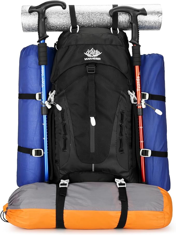 50L Hiking Backpack Men Camping Backpack with rain cover 45l+5l Lightweight Backpacking Backpack Travel Backpack