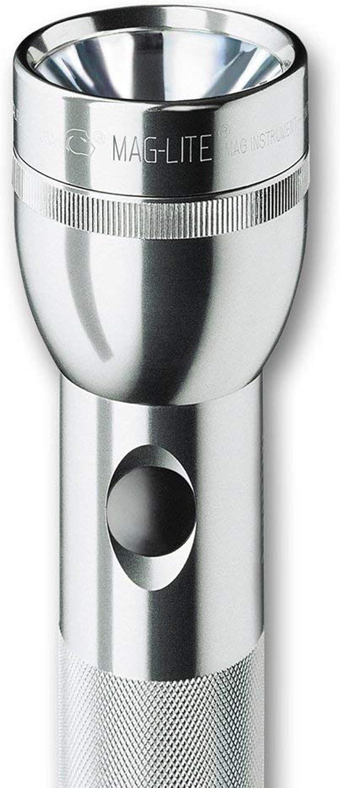 Maglite Heavy-Duty Incandescent 3-Cell D Flashlight in Display Box, Silver