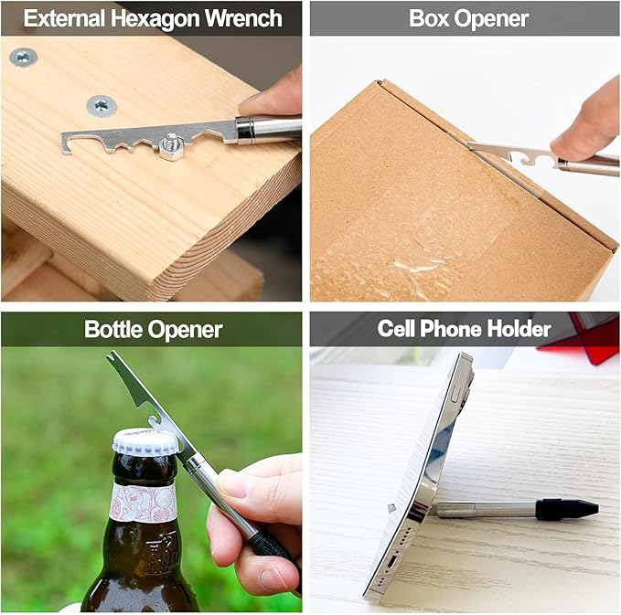11 in 1 Multi-Tool Pen - Tools for Travel, Camping, Outdoor Activities and Everyday Use - Father's Day Dad Gift for Daughter Son, Birthday Father's Day Gift for Dad Grandpa Husband, Cool Gadgets