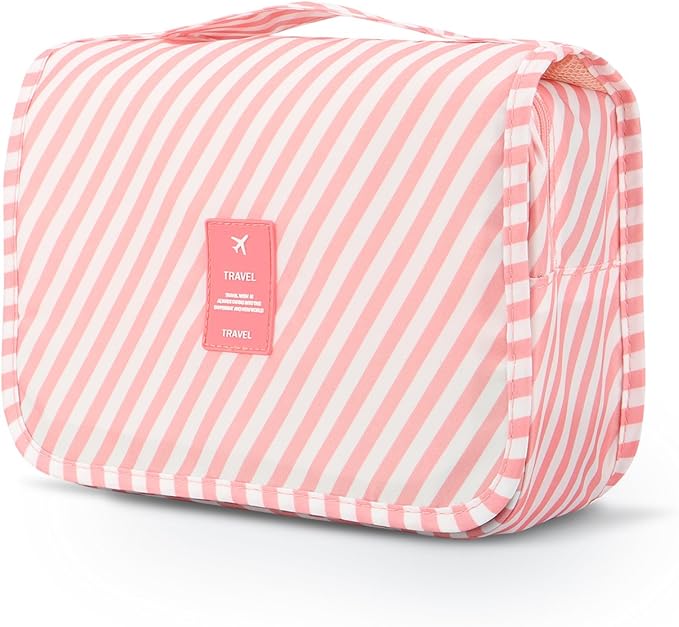 Mossio Hanging Toiletry Bag - Large Cosmetic Makeup Travel Organizer for Men & Women with Sturdy Hook