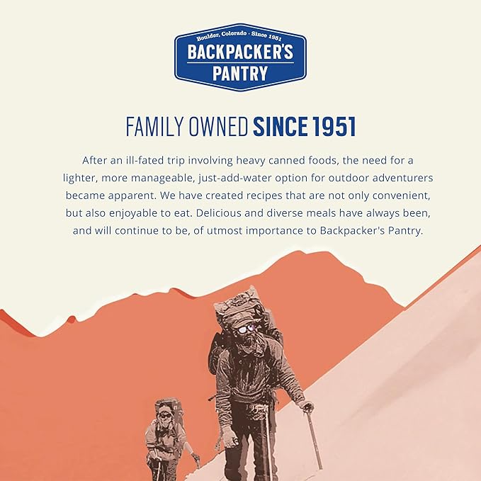 Backpacker's Pantry Three Sisters Southwestern Quinoa & Beans - Freeze Dried Backpacking & Camping Food - Emergency Food - 18 Grams of Protein, Vegan, Gluten-Free - 6 Count