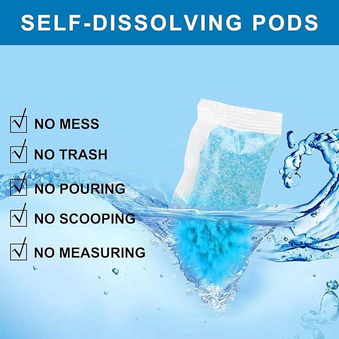 Self-Dissolving Pods Urine Packs Turn to Disposable Gel 20 Pack Portable Toilet Absorbent Gel, Urine Absorber Chemicals Degradable