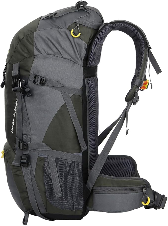 WoneNice 50L(45+5) Waterproof Hiking Backpack - Outdoor Sport Daypack with Rain Cover