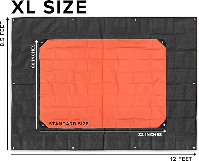 Arcturus XL Survival Tarp - Insulated Reflective Thermal Camping Tarp - 8.5' x 12' (Black)