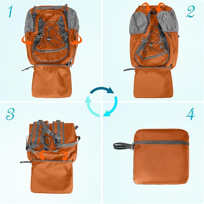 RAINSMORE Hiking Backpack 40L Waterproof Camping Backpack Lightweight Packable Backpack for Women Men Outdoor Travel Daypack