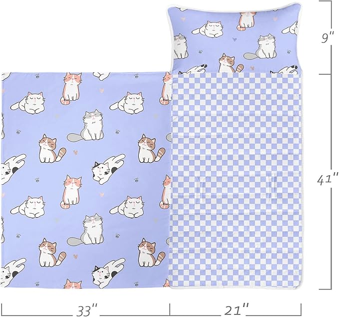 Space Nap Mat - Space Ship Galaxy Sleeping Bag with Removable Pillow - Daycare and Sleepovers Preschool Kindergarten Bedding Set for Kids Toddler Boys Girls