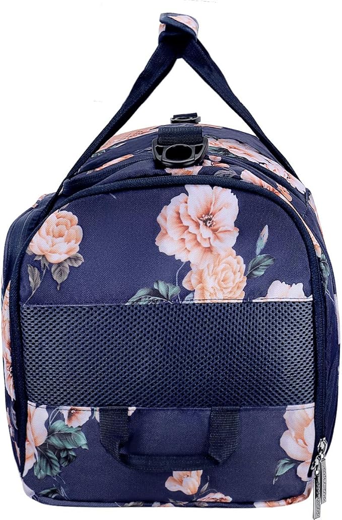 MOSISO Sports Duffel Peony Gym Bag with Shoe Compartment for Men/Women Dance Travel Weekender