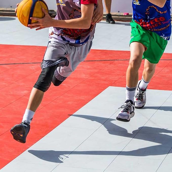 15 Green Tiles - High Durability Colored Flooring Tiles - Interlocking Versatile Training Surface - Roller Skate Derby Indoor&Outdoor, Dance Floor Tiles, Basketball Tiles, Sports Floor