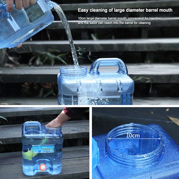 Water Storage Containers, Camping Water Container, Portable Water Tank with Faucet Camping Bucket with Tap Water Jug with Spigot BPA Free Emergency Water Storage for Outdoor Camping Hiking