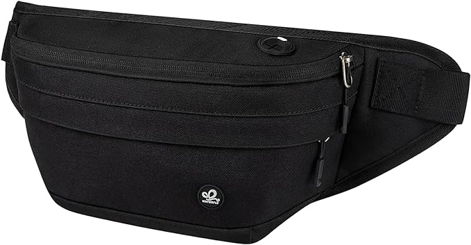 WATERFLY Fanny Pack for Men Women Water Resistant Large Hiking Waist Bag Pack Carrying All Phones for Running Walking Traveling