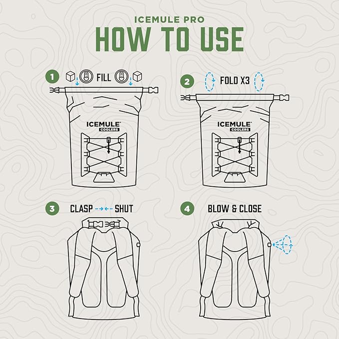 ICEMULE Pro Collapsible Backpack Cooler – Hands Free, 100% Waterproof, 24+ Hours Cooling, Soft Sided Cooler